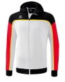 Erima Trainingsjacke Change mit Kapuze (rec. Polyester, strapazierfähig, mit Reißverschlusstaschen) weiss/schwarz Herren