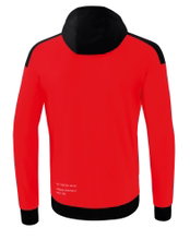 Erima Training Jacket Change with Hood (recycled Polyester, durable, with zipper pockets) red/black Boys