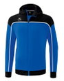 Erima Trainingsjacke Change mit Kapuze (rec. Polyester, strapazierfähig, mit Reißverschlusstaschen) blau/schwarz Jungen