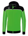 Erima Training Jacket Change with Hood (recycled Polyester, durable, with zip pockets) green/black Boys