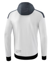 Erima Trainingsjacke Change mit Kapuze (rec. Polyester, strapazierfähig, mit Reißverschlusstaschen) weiss/grau Jungen