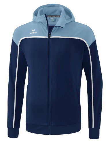 Erima Trainingsjacke Change mit Kapuze (rec. Polyester, strapazierfähig, mit Reißverschlusstaschen) navyblau Jungen