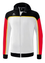 Erima Training Jacket Change with Hood (recycled Polyester, durable, with zip pockets) white/black Boys