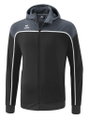 Erima Trainingsjacke Change mit Kapuze (rec. Polyester, strapazierfähig, mit Reißverschlusstaschen) schwarz/grau Herren
