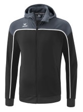 Erima Training Jacket Change with Hood (recycled Polyester, durable, with zip pockets) black/grey Men