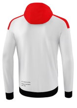 Erima Training Jacket Change with Hood (recycled Polyester, durable, with zip pockets) white/red Men
