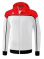 Erima Trainingsjacke Change mit Kapuze (rec. Polyester, strapazierfähig, mit Reißverschlusstaschen) weiss/rot Herren