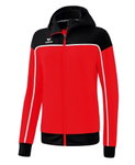 Erima Trainingsjacke Change mit Kapuze (strapazierfähig, mit Reißverschlusstaschen) rot/schwarz Damen