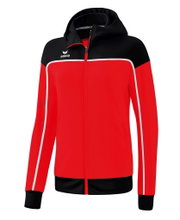 Erima Training Jacket Change with Hood (durable, with zip pockets) red/black Women