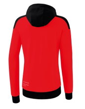 Erima Training Jacket Change with Hood (durable, with zip pockets) red/black Women