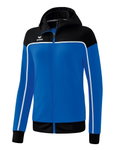 Erima Trainingsjacke Change mit Kapuze (strapazierfähig, mit Reißverschlusstaschen) royalblau/schwarz Damen