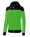 Erima Trainingsjacke Change mit Kapuze (strapazierfähig, mit Reißverschlusstaschen) grün/schwarz Damen