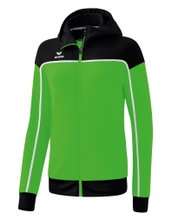 Erima Training Jacket Change with Hood (durable, with zip pockets) green/black Women
