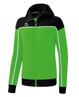 Erima Trainingsjacke Change mit Kapuze (strapazierfähig, mit Reißverschlusstaschen) grün/schwarz Damen