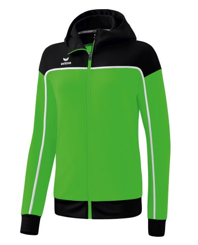 Erima Trainingsjacke Change mit Kapuze (strapazierfähig, mit Reißverschlusstaschen) grün/schwarz Damen