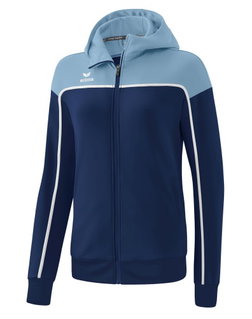 Erima Trainingsjacke Change mit Kapuze (strapazierfähig, mit Reißverschlusstaschen) navyblau/denimblau Damen