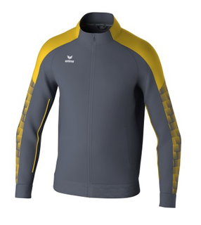 Erima Trainingsjacke Evo Star (Stehkragen, strapazierfähig) grau/gelb Herren