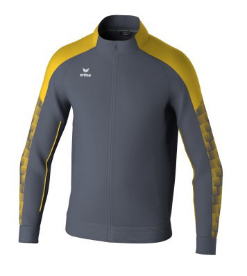 Erima Trainingsjacke Evo Star (Stehkragen, strapazierfähig) grau/gelb Kinder