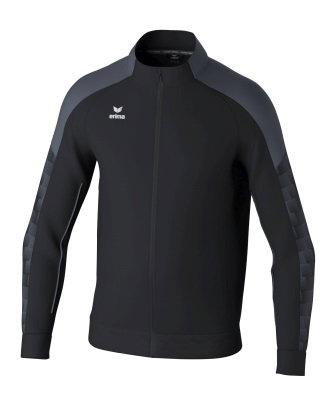 Erima Trainingsjacke Evo Star (Stehkragen, strapazierfähig) schwarz/grau Kinder