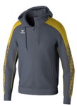 Erima Evo Star Training Jacket with Hood (high wearing comfort) slate grey/yellow Men's