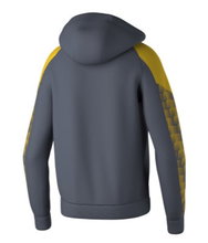 Erima Evo Star Training Jacket with Hood (high wearing comfort) slate grey/yellow Kids