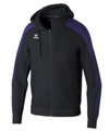 Erima Trainingsjacke Evo Star mit Kapuze (hoher Tragekomfort) schwarz/violett Kinder