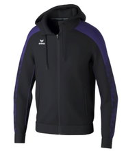 Erima Evo Star Training Jacket with Hood (high wearing comfort) black/purple Men's