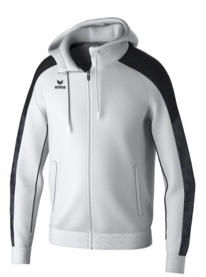 Erima Training Jacket Evo Star with Hood (high wearing comfort) white/black Men