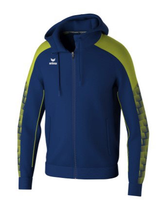 Erima Trainingsjacke Evo Star mit Kapuze (hoher Tragekomfort) navyblau/limegrün Kinder