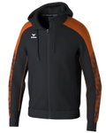 Erima Trainingsjacke Evo Star mit Kapuze (hoher Tragekomfort) schwarz/orange Herren