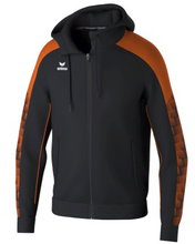 Erima Evo Star Training Jacket with Hood (high wearing comfort) black/orange Kids