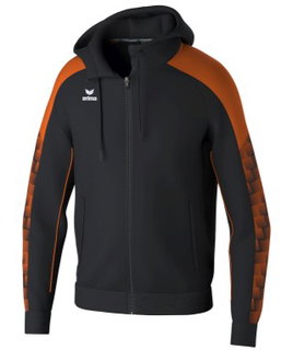 Erima Trainingsjacke Evo Star mit Kapuze (hoher Tragekomfort) schwarz/orange Herren