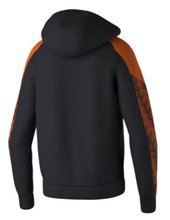 Erima Evo Star Training Jacket with Hood (high wearing comfort) black/orange Kids