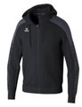 Erima Trainingsjacke Evo Star mit Kapuze (hoher Tragekomfort) schwarz/grau Herren