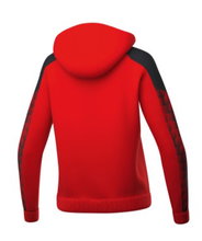 Erima Evo Star Training Jacket with Hood (high wearing comfort) red/black Ladies