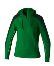 Erima Evo Star Training Jacket with Hood (high wearing comfort) emerald green/pine Ladies