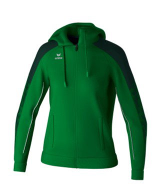 Erima Trainingsjacke Evo Star mit Kapuze (hoher Tragekomfort) smaragdgrün/pine Damen