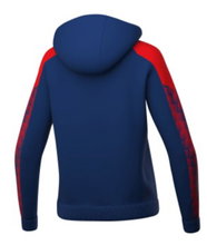 Erima Evo Star Training Jacket with Hood (high wearing comfort) navy blue/red Ladies
