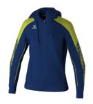 Erima Trainingsjacke Evo Star mit Kapuze (hoher Tragekomfort) navyblau/limegrün Damen