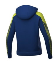 Erima Evo Star Training Jacket with Hood (high wearing comfort) navy blue/lime green Ladies