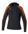 Erima Trainingsjacke Evo Star mit Kapuze (hoher Tragekomfort) schwarz/orange Damen