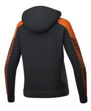 Erima Evo Star Training Jacket with Hood (high wearing comfort) black/orange Ladies