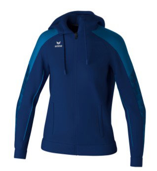 Erima Trainingsjacke Evo Star mit Kapuze (hoher Tragekomfort) navyblau/blau Damen