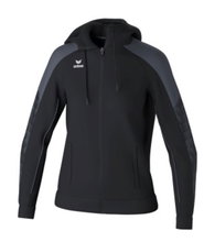 Erima Evo Star Training Jacket with Hood (high wearing comfort) black/grey Ladies