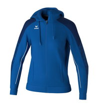 Erima Training Jacket Evo Star with Hood (high wearing comfort) royal blue/navy blue Ladies