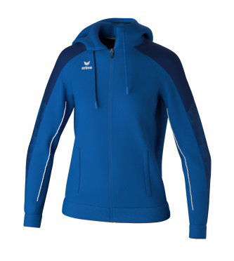 Erima Trainingsjacke Evo Star mit Kapuze (hoher Tragekomfort) royalblau/navyblau Damen