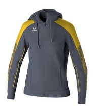 Erima Training Jacket Evo Star with Hood (high wearing comfort) grey/yellow Ladies