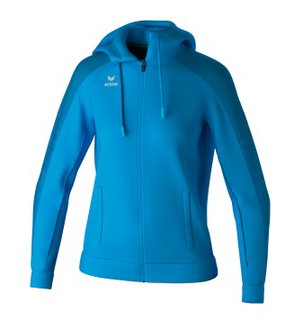 Erima Trainingsjacke Evo Star mit Kapuze (hoher Tragekomfort) curacaoblau Damen
