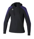 Erima Training Jacket Evo Star with Hood (high wearing comfort) black/purple Ladies