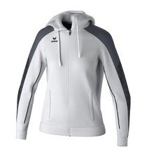 Erima Training Jacket Evo Star with Hood (high wearing comfort) white/black ladies